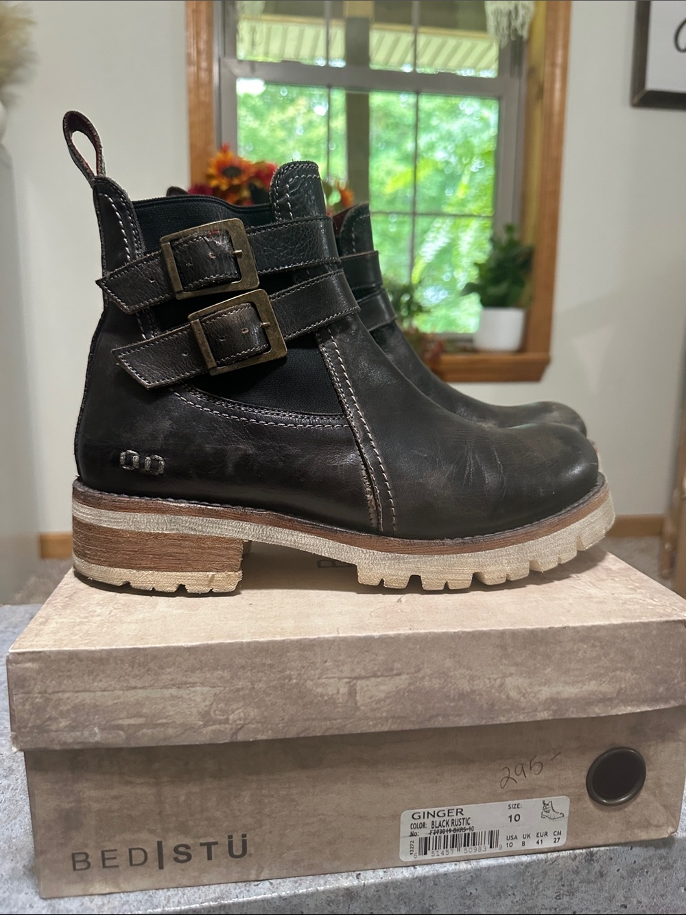 BED|STU Black Leather Women’s Ginger Boots size 10